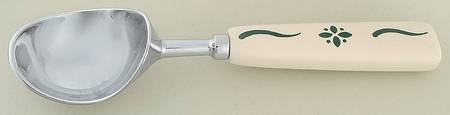 Woven Traditions Heritage Green Ceramic Handled Ice Cream Scoop