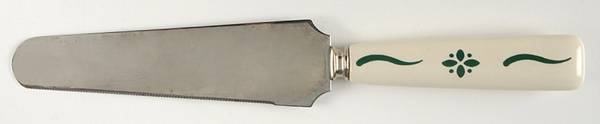 Woven Traditions Heritage Green Pie & Cake Server with Stainless Blade