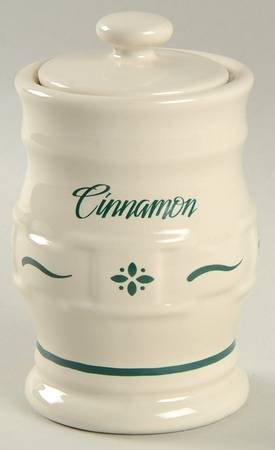 Woven Traditions Heritage Green Spice Jar Set Individual Jar & Lid