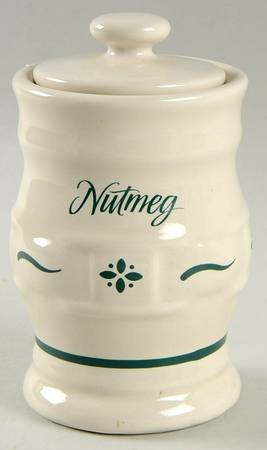 Woven Traditions Heritage Green Spice Jar Set Individual Jar & Lid