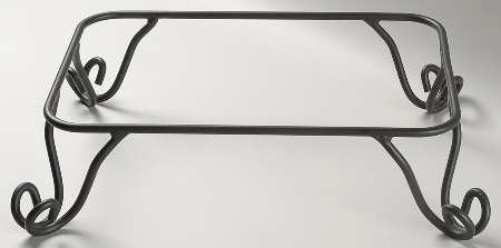 Woven Traditions Heritage Green Metal Stand for 13" Rectangular Platter