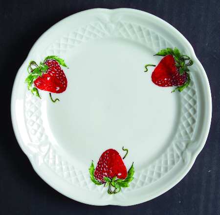Strawberry Bread & Butter Plate