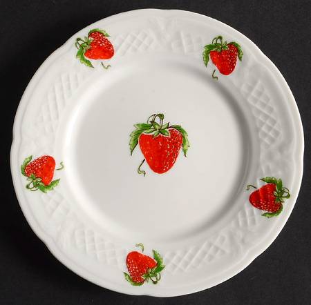 Strawberry Bread & Butter Plate