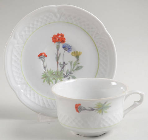 Wild Flower Flat Cup & Saucer Set