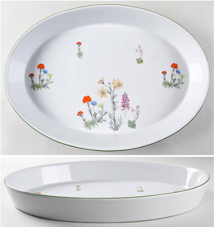 Wild Flower 18" Oval Baker