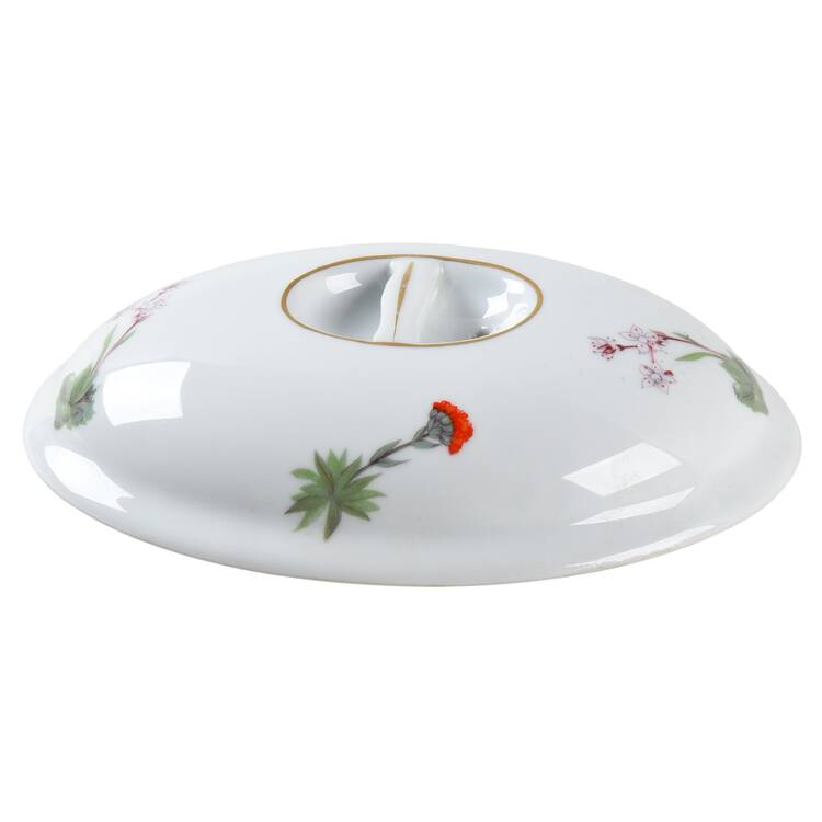 Wild Flower Lid for 1 Qt Oval Casserole