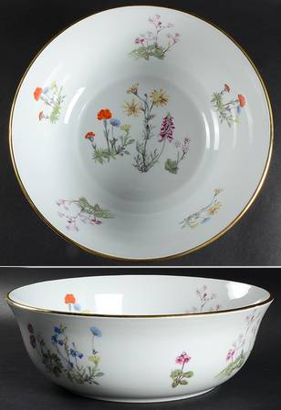 Wild Flower 12" Large Salad Serving Bowl