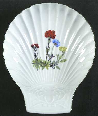 Wild Flower 6" Shell Shaped Dish