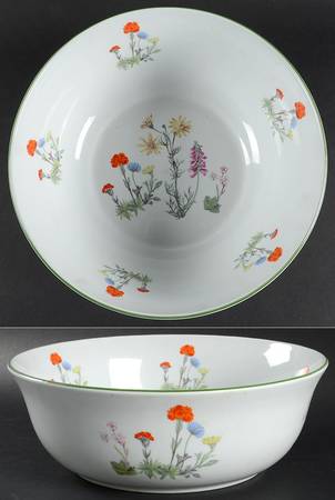 Wild Flower 12" Large Salad Serving Bowl