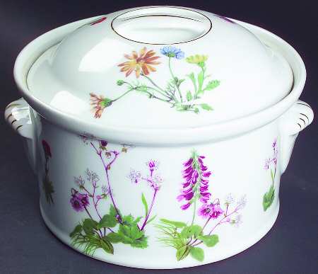 Wild Flower 1.25 Qt Round Covered Casserole