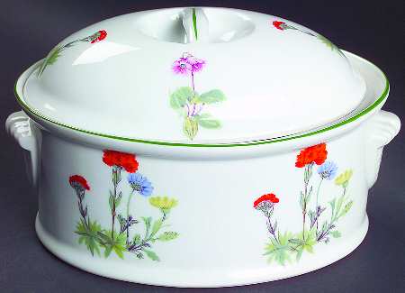 Wild Flower 1 Quart Oval Covered Casserole