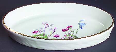 Wild Flower Medium Oval Baker