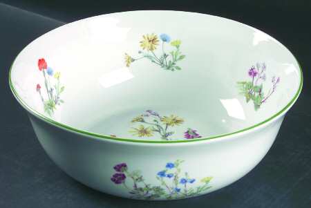 Wild Flower 12" Large Salad Serving Bowl