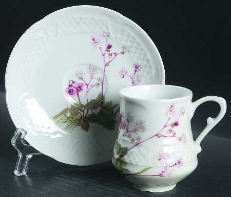 Wild Flower Flat Demitasse Cup & Saucer Set