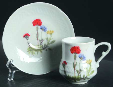 Wild Flower Flat Demitasse Cup & Saucer Set