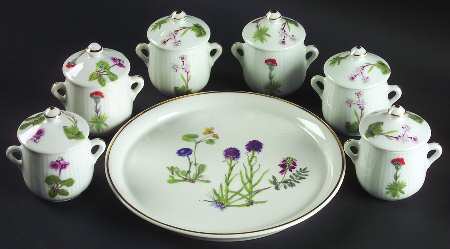 Wild Flower Pot De Creme Set (Tray with 6 Pots)