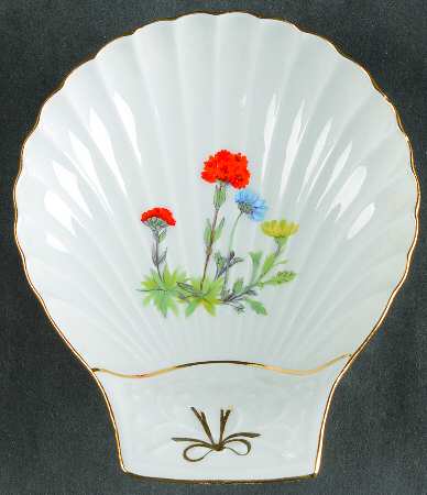 Wild Flower Shell Shaped Dish
