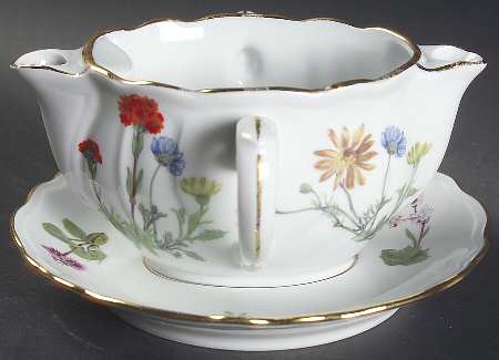 Wild Flower Gravy Separator & Underplate