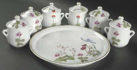 Wild Flower Pot De Creme Set (Tray with 6 Pots)