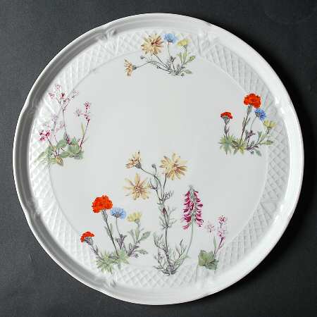Wild Flower Cake Plate