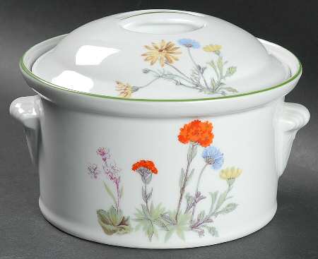 Wild Flower 1.25 Qt Round Covered Casserole