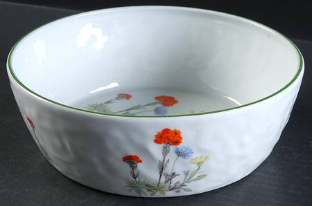 Wild Flower 8" Round Vegetable Bowl