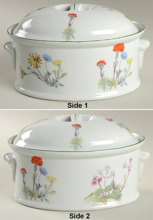 Wild Flower 1 Qt Oval Covered Casserole