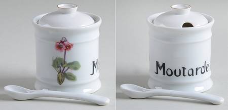 Wild Flower Mustard Jar & Lid with Spoon