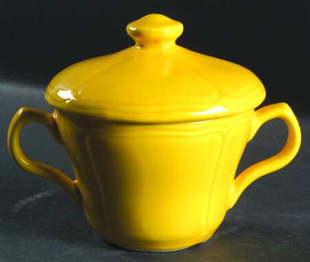 Argent Yellow Sugar Bowl & Lid