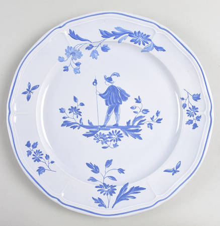Blue Moustiers Dinner Plate