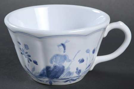 Blue Moustiers Flat Cup