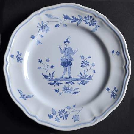 Blue Moustiers Salad Plate