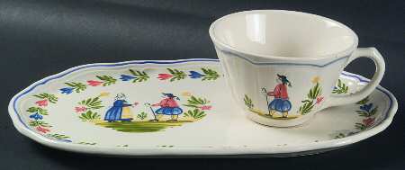 Brittany Snack Plate & Cup Set