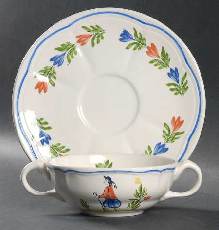 Brittany Flat Cream Soup Bowl & Saucer Set