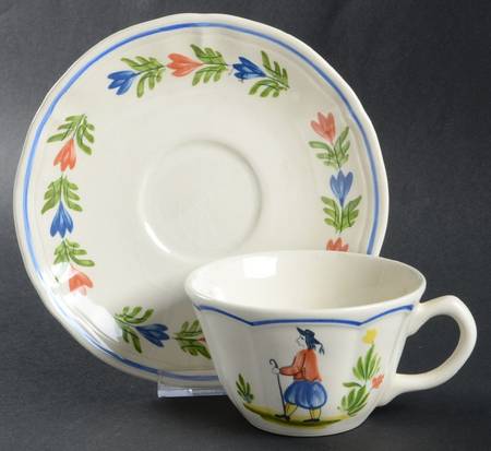 Brittany Flat Cup & Saucer Set