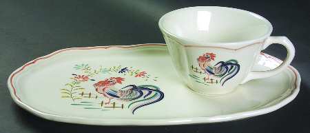 Chanticleer Snack Plate & Cup Set