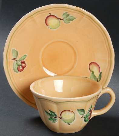 Fruit De France Flat Cup & Saucer Set