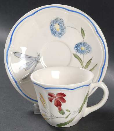 Libellule Flat Demitasse Cup & Saucer Set