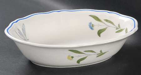 Libellule 9" Oval Vegetable Bowl