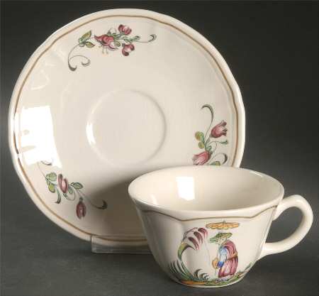 Mandarin Flat Cup & Saucer Set