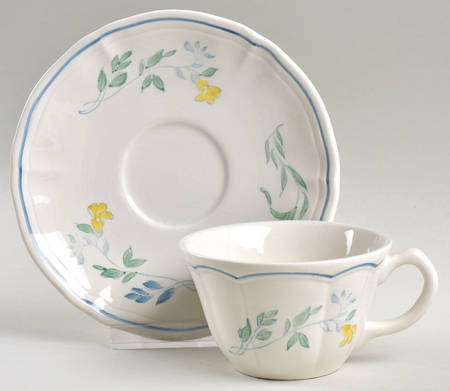 Mediterranean Flat Cup & Saucer Set