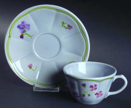 Mon Jardin Flat Cup & Saucer Set