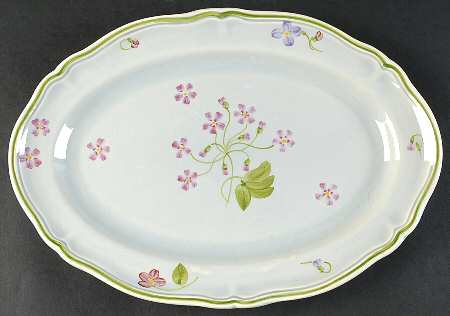 Mon Jardin 13" Oval Serving Platter
