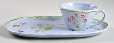 Mon Jardin Snack Plate & Cup Set