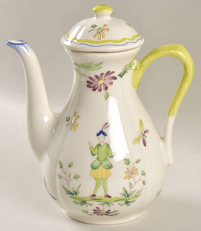 Moustiers Mini Coffee Pot & Lid