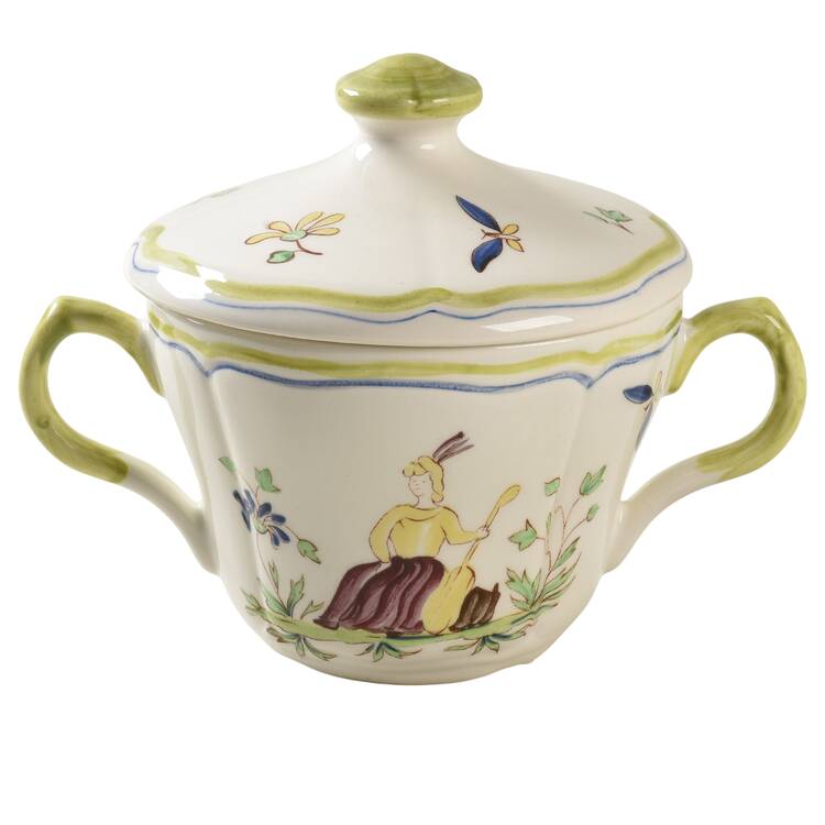 Moustiers Sugar Bowl & Lid