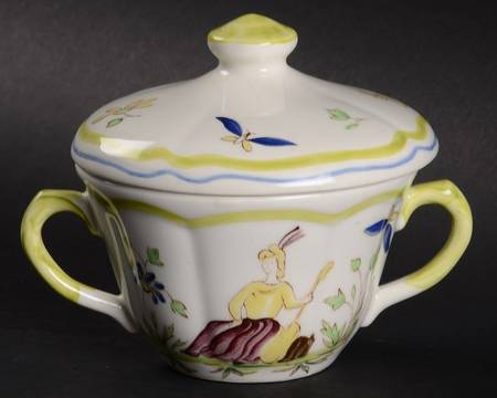 Moustiers Sugar Bowl & Lid