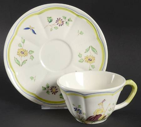 Moustiers Oversized Cup & Saucer Set