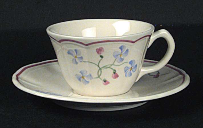 Pensees Flat Cup & Saucer Set