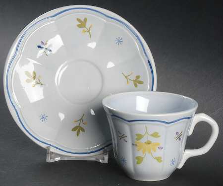 Printemps Flat Demitasse Cup & Saucer Set